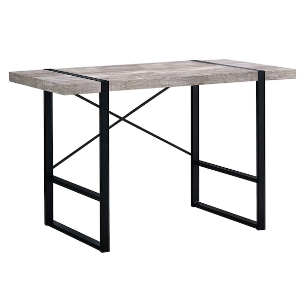 Computer Desk, Home Office, Laptop, 48"L, Work, Metal, Laminate, Beige, Black, Contemporary, Modern